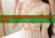 海角社区改名新选择探讨与未来发展方向分析