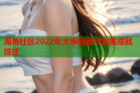 海角社区2022年大事回顾与发展成就综述