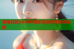 海角社区hjcb6b精彩互动共享热点话题