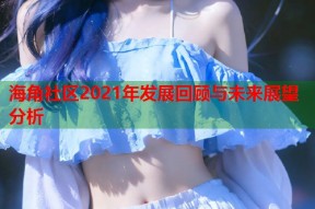 海角社区2021年发展回顾与未来展望分析