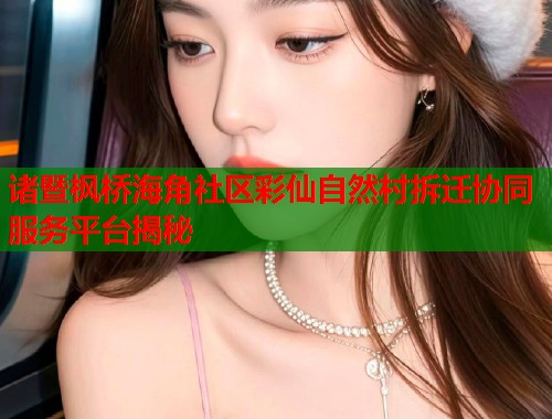 诸暨枫桥海角社区彩仙自然村拆迁协同服务平台揭秘  第1张
